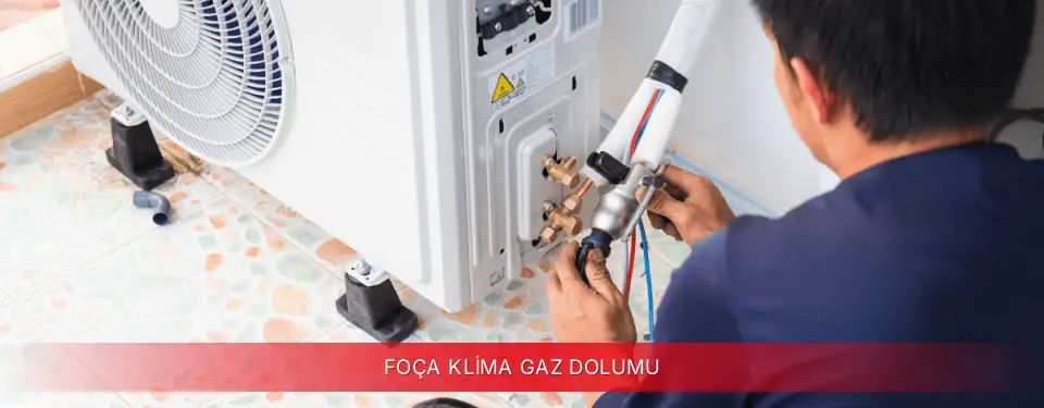 Foça İlçemi Awox Klima Gaz Dolumu